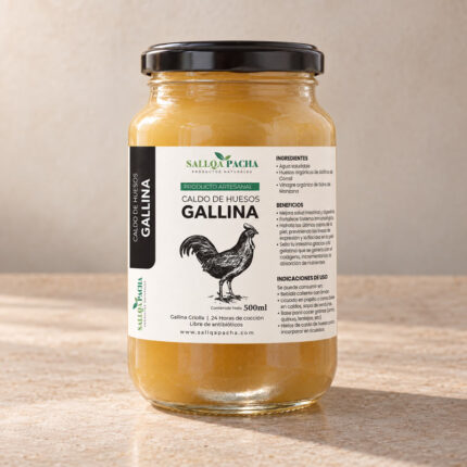 caldo de huesos de gallina