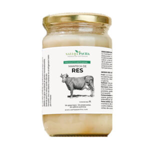 manteca de res pote vidrio