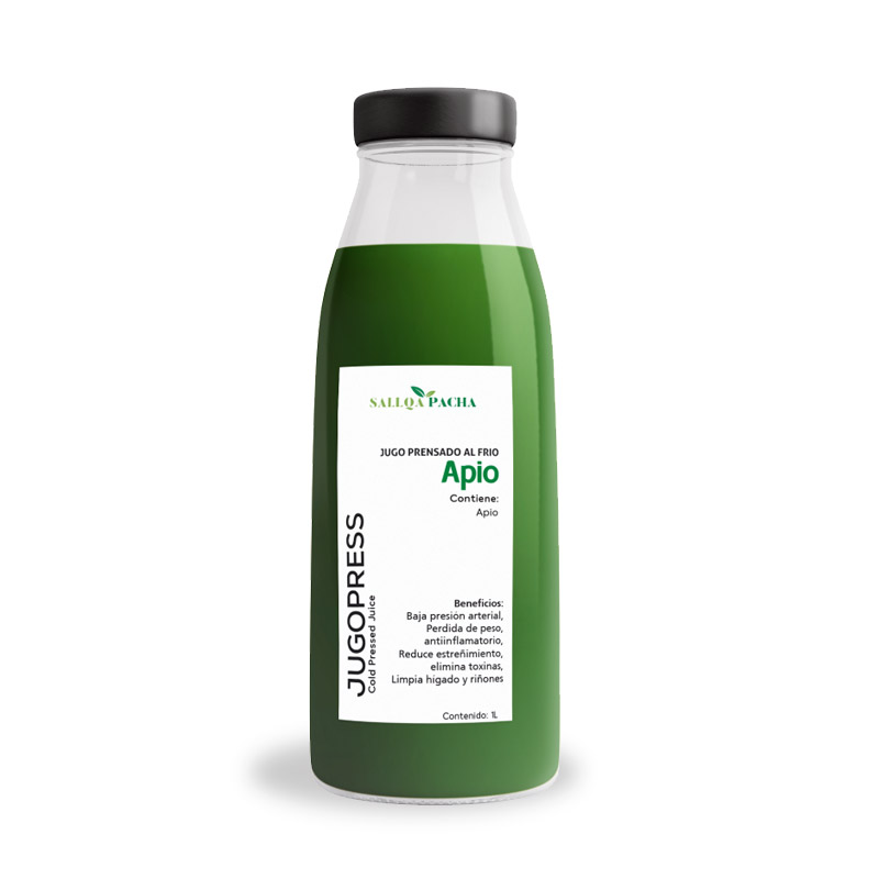 apio cold pressed botella vidrio