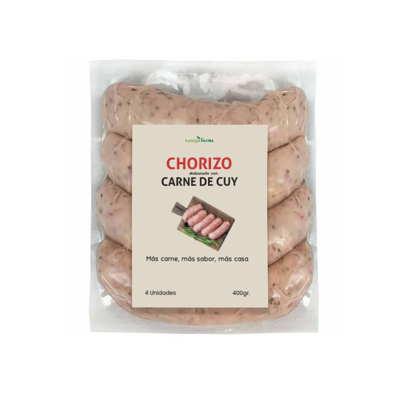 chorizo de carne de cuy